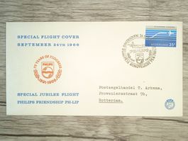 TR89 Enveloppe + Timbre Pays-Bas 1966 Theme Aviation