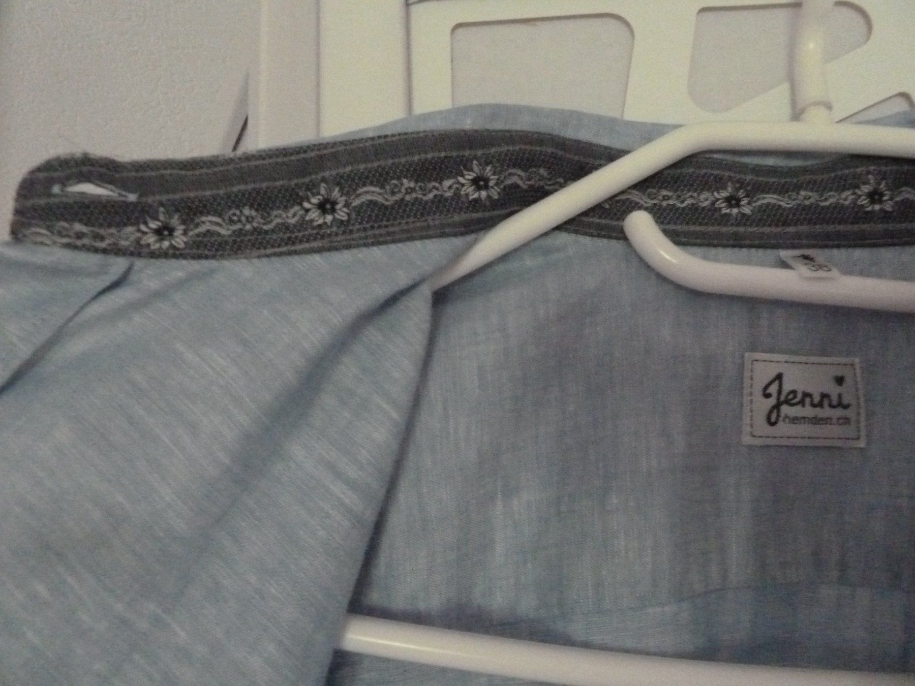 Camicette: Damen Bluse Edelweiss hellblau Gr.36 Leinen-Baumwolle – Nuovo (secondo la descrizione) da Meiringen venduto da Lifestyle55 4