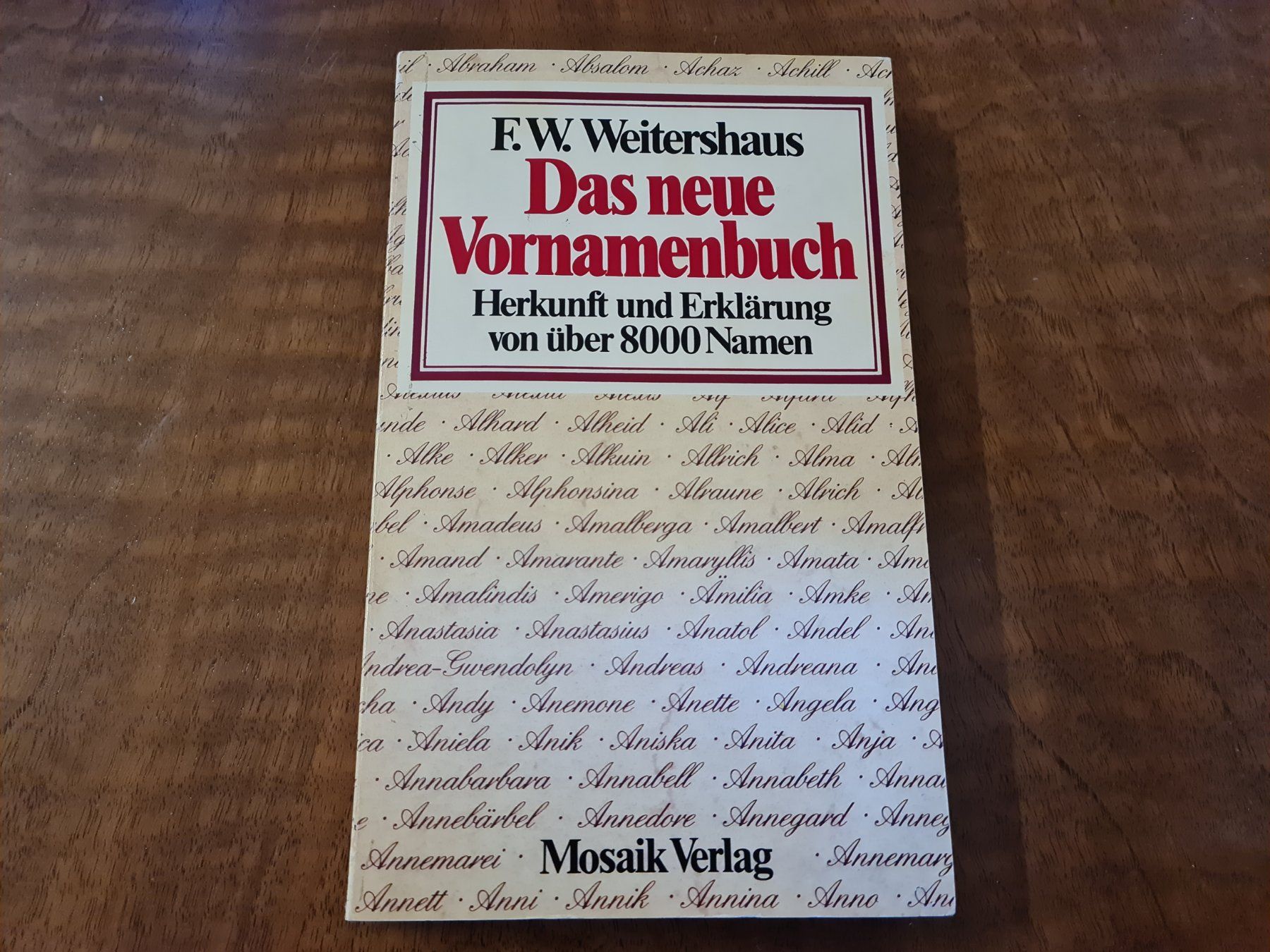 Libri: Das neue Vornamenbuch – Usato da Erstfeld venduto da Mario_boe0