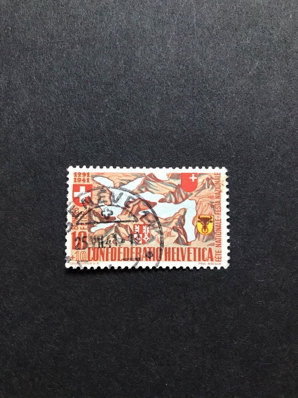 Tutti i francobolli: 1941, Pro Patria B13 mit Abart! – Usato da stäfa venduto da brandy66
