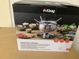 Kisag Fondue Set Chinoise Edelstahl 10-teilig neu(NP CHF 213