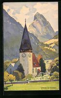 Saanen, Ortspartie mit Kirche