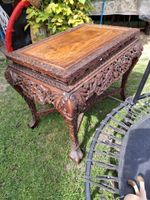 Table asiatique sculptée à la main, 19e siècle !