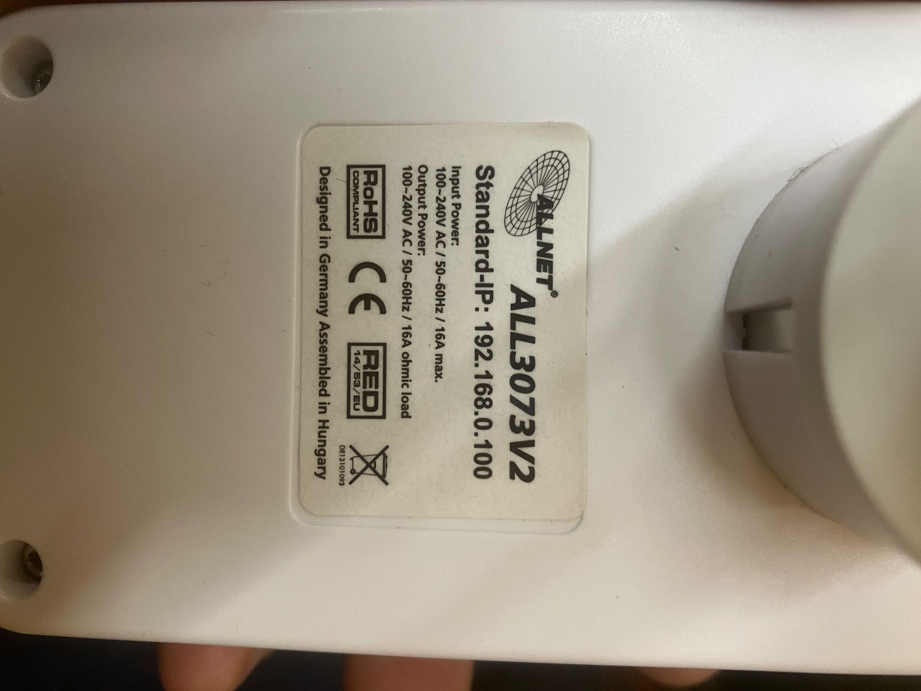 Unità & Adattatore: IP Steckdose / AccessPoint / WiFiClient: Allnet 3073V2 – Usato da Wangen SZ venduto da Trice1 1