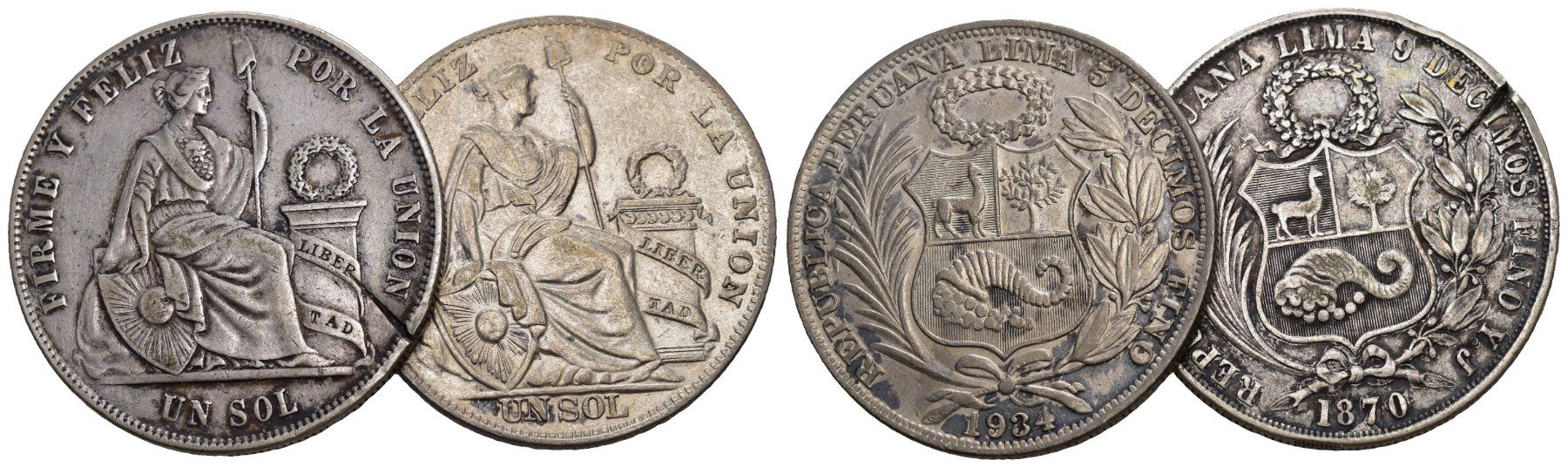 Alle Münzen: Peru 1984+1870 – Gebraucht aus Bern von numismatictops