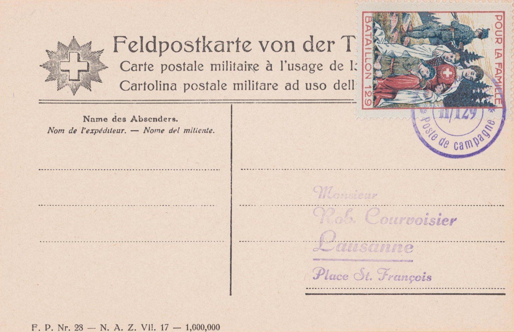 Tutti i francobolli: Feldpost mit ...... Papier bläulich – Usato da Bazenheid venduto da Sunneschy07
