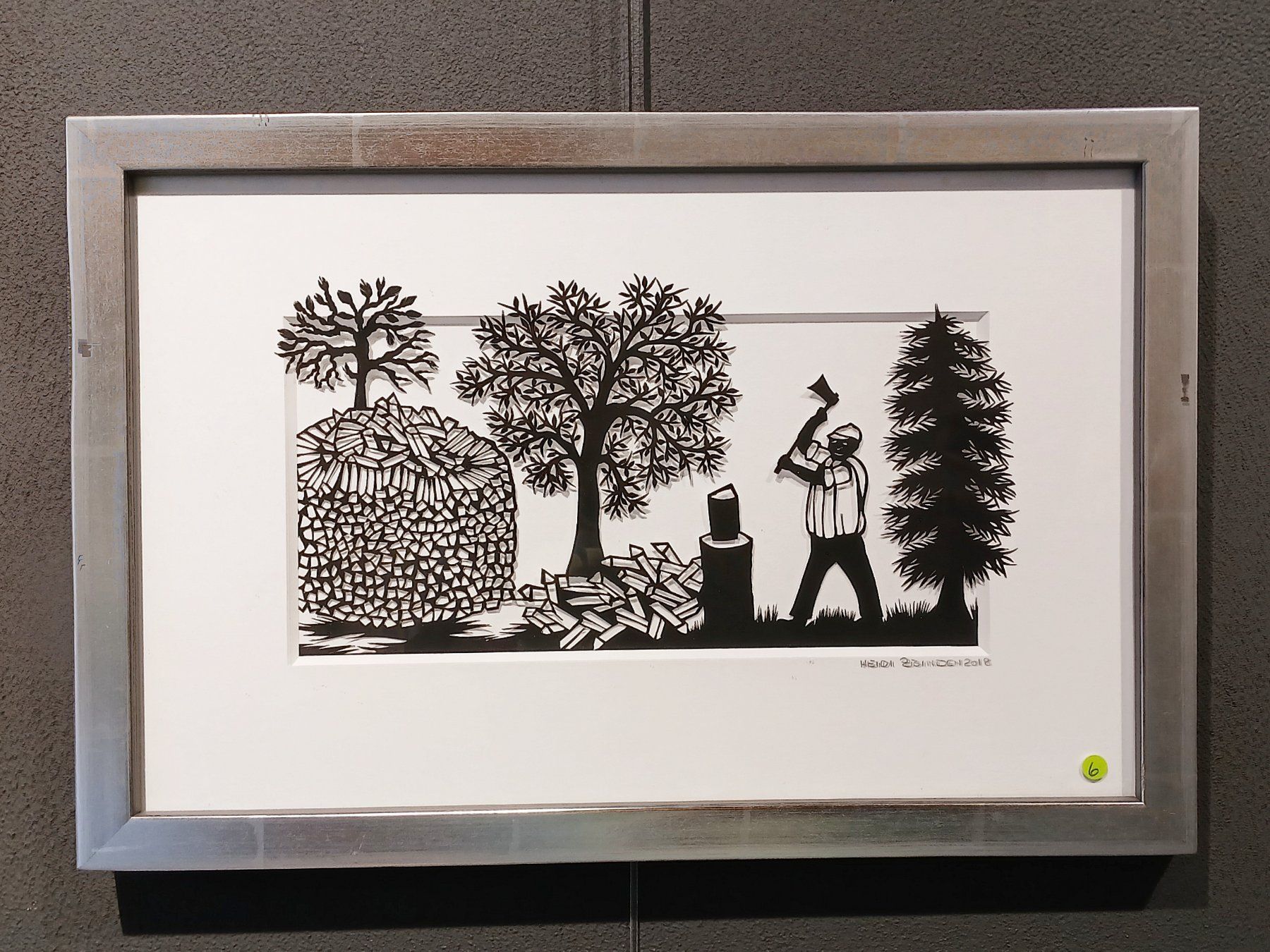 Grafica & Litografie: Heidi Zbinden Scherenschnitt orig. von 2018 – Usato da Zürich venduto da Mr.Dachboden 1