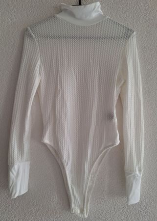 Shein Rollkragen-Body weiss, Langarm, Damen Gr. M