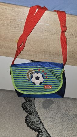 Scouty Umhängetasche blau grün Fussball Motiv Neu !!