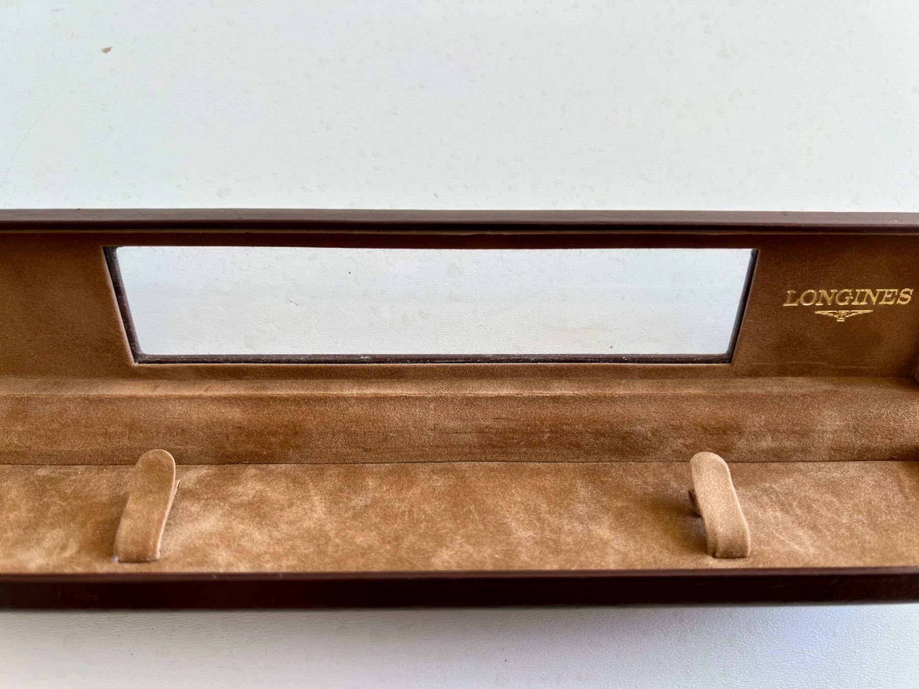 Longines Orologi: LONGINES vintage long brown simili leather box, large window – Usato da Mont-sur-Lausanne venduto da vmi_ym5l 3