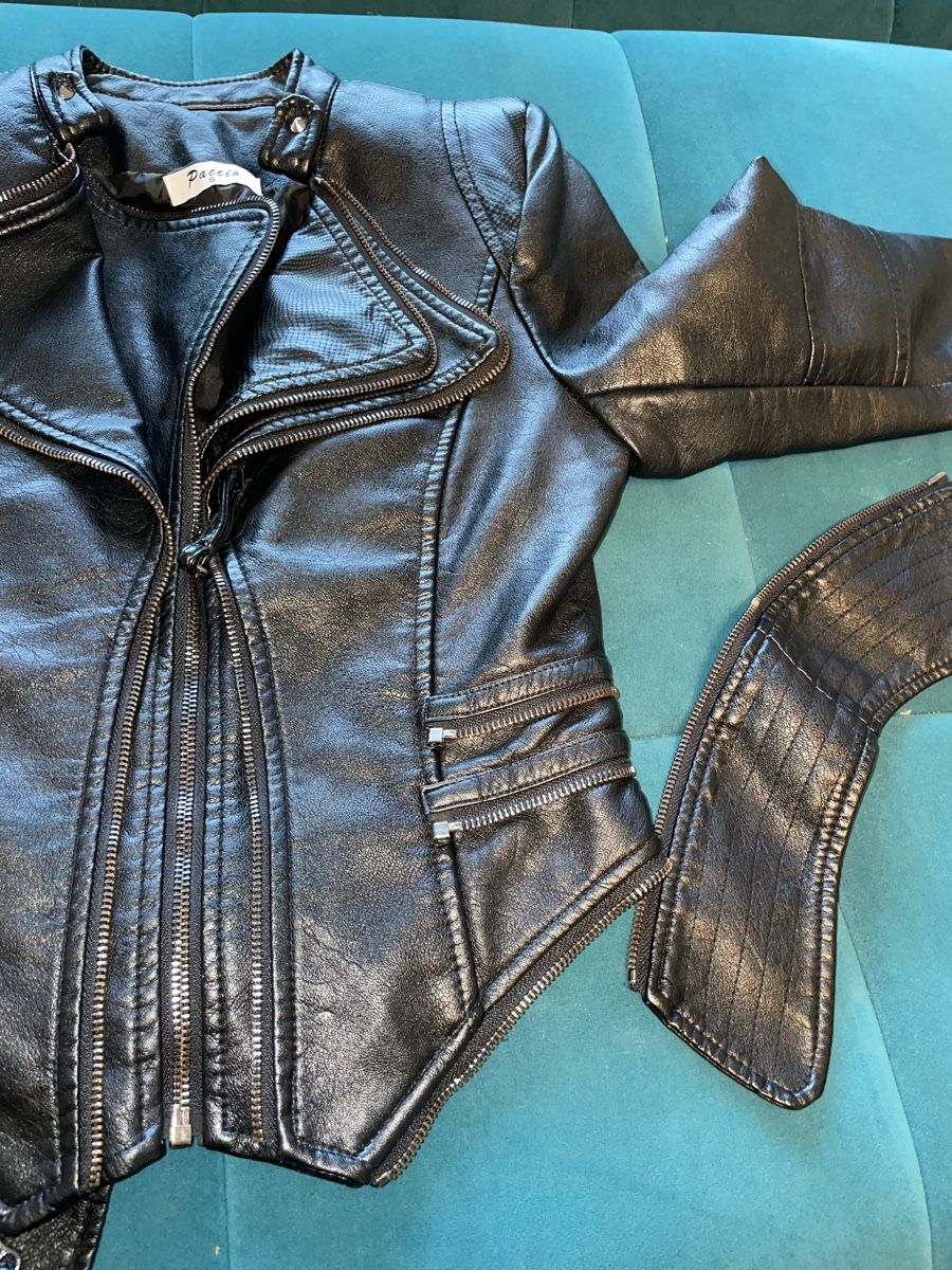 Giacche: Statement Biker Lederjacke Vintage, taillierter Schnitt – Usato da Schindellegi venduto da Ellaesyam 3