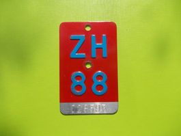 Velonummer / Fahrradnummer ZH 88