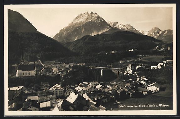 Cartoline postali: Vulpera /Unterengadin, Gesamtansicht mit – Usato da Berlin venduto da bartko-reher