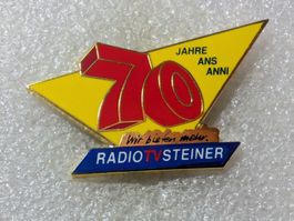 Ansteckpin 103: 70 Jahre Radio TV Steiner
