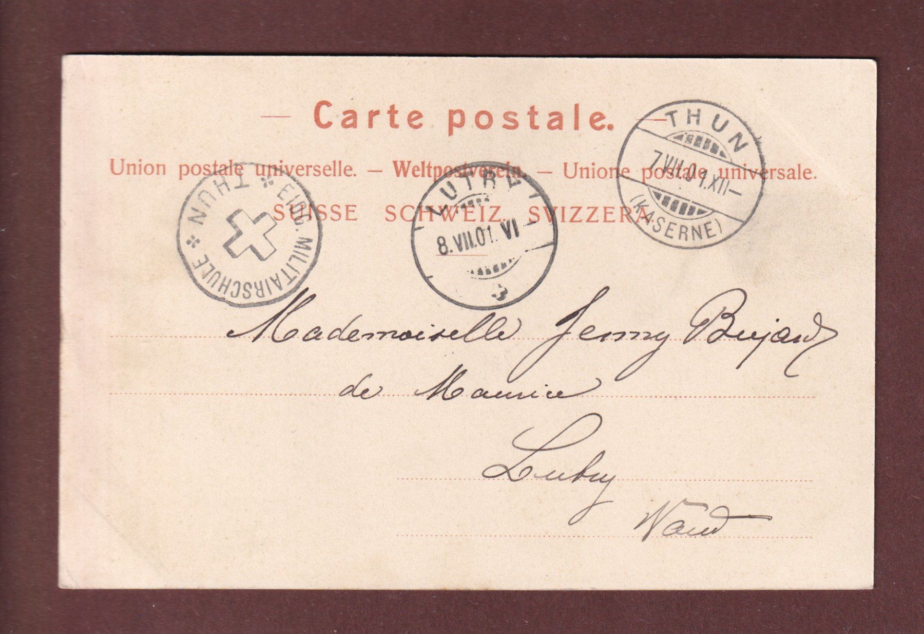 Cartes postales: THUN vom Thunerhof aus - 1901 – D'occasion à Pully par nicecards-shop 1