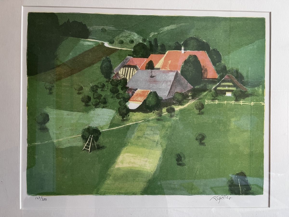 Grafica & Litografie: R. Gfeller Litho Bild Bauernhaus – Usato da Neuenegg venduto da Magosaurus 1