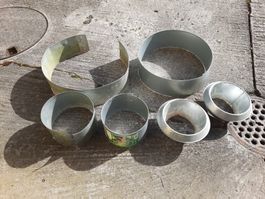 4 Rasenkanten Kreis & 2 Schneckenkragen verzinkt