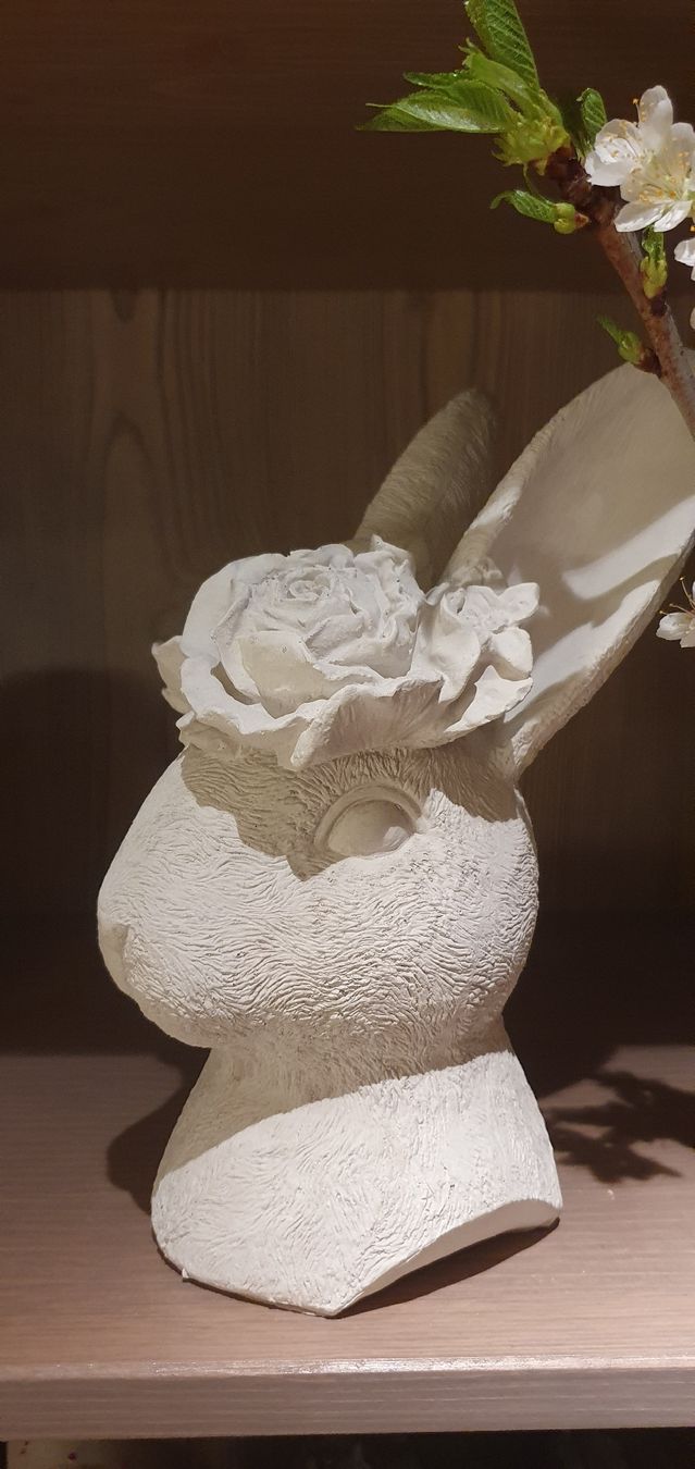 Figuren: Beton Deko Hasenbüste 21cm hoch. – Neu (gemäss Beschreibung) aus Künten von mari.h 1