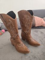 braune Cowboy-Stiefel Grösse 40