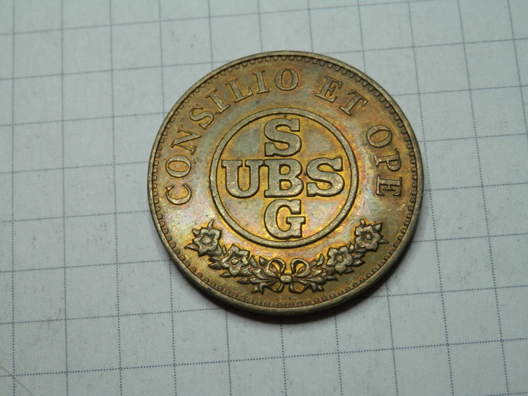 Medaglie: Jeton UBS mit Säuli – Usato da Weiach venduto da weiach81