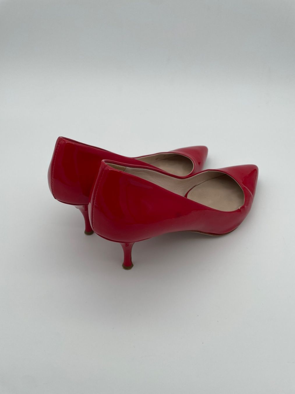 Miu Miu Scarpe da donna: Miu Miu Pointed-Toe Patent Pump EU 37 Rot – Usato da Zürich venduto da shoe_shop 3