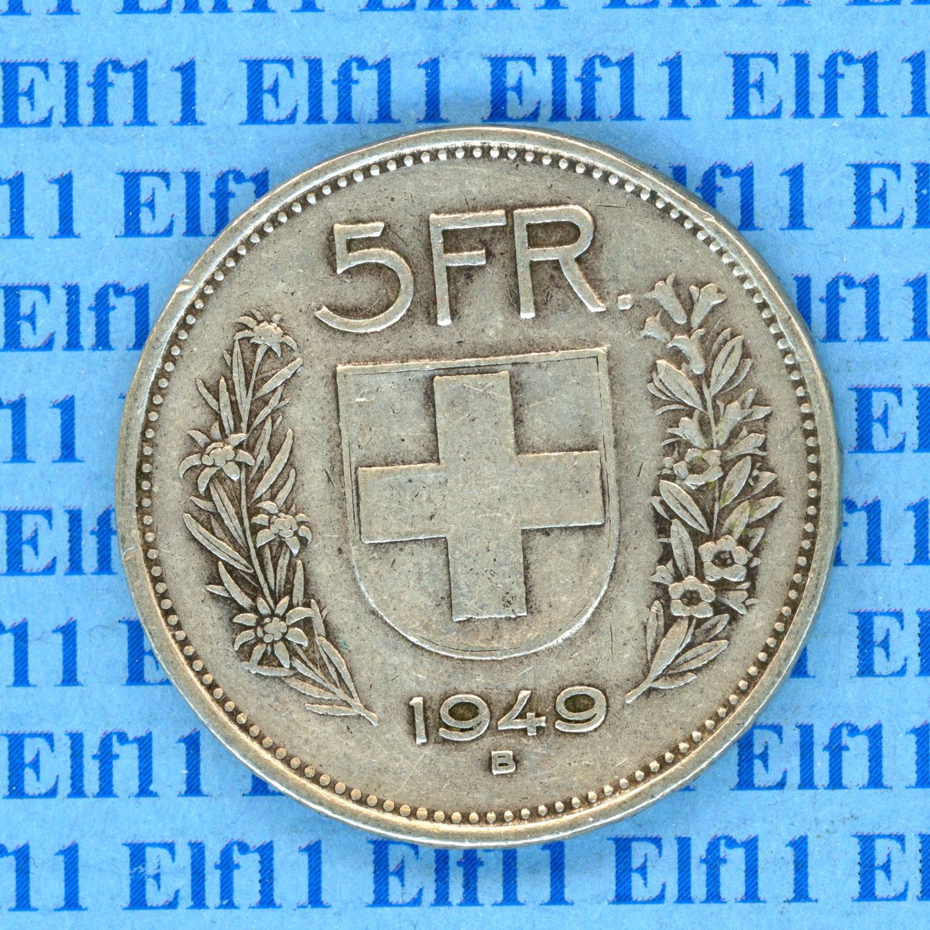 Tutti le monete: CHF___5.00 1949 ss 5 Franken – Usato da Widnau venduto da Elf11
