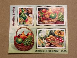 Briefmarken *Neu* Neuseeland, Children's Health 2002, Top!
