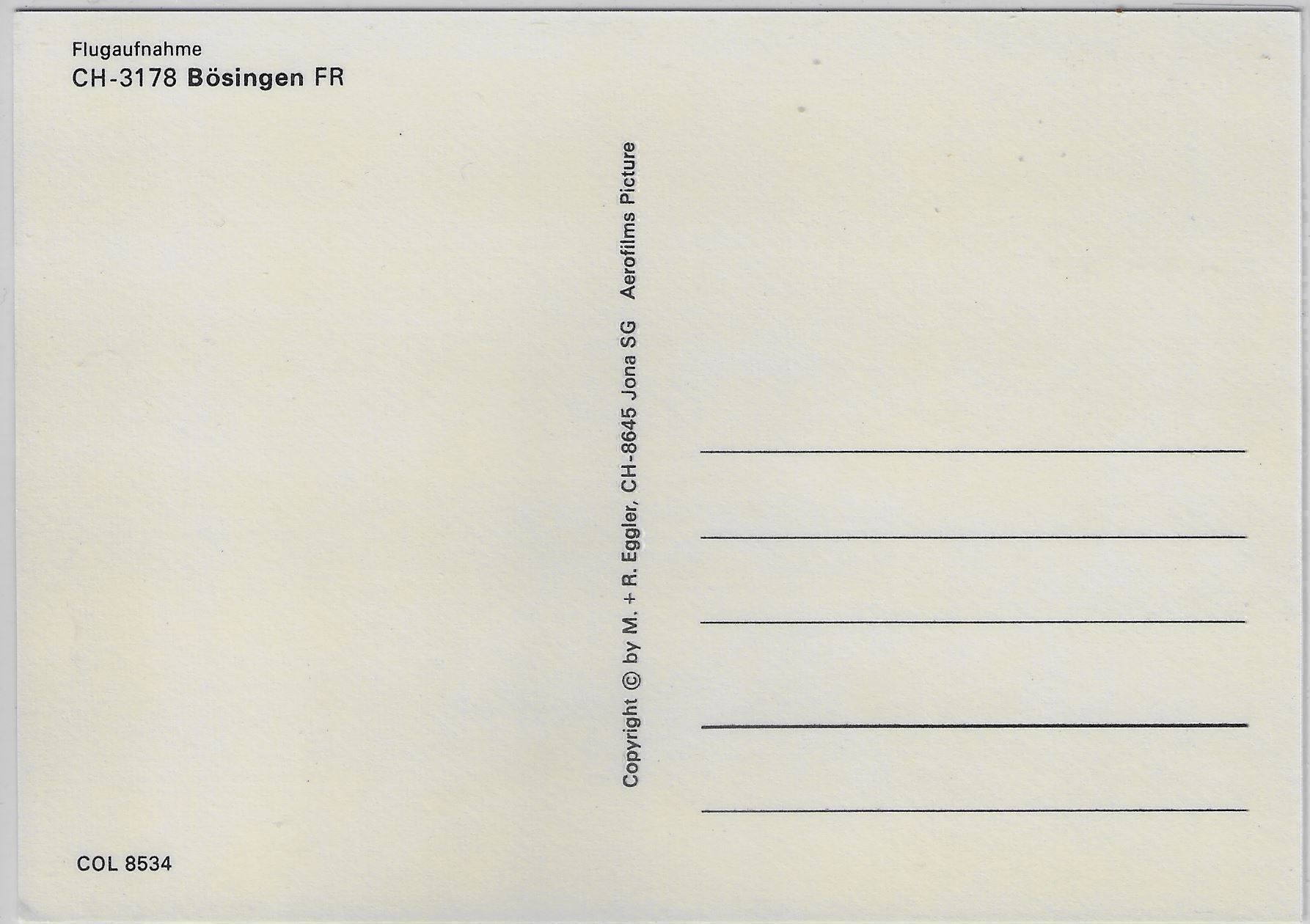 Cartoline postali: Flugaufnahme Bösingen FR – Antico da Ettingen venduto da Kartenplanet 1
