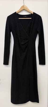 Schwarzes Glitzer Maxikleid von Zero