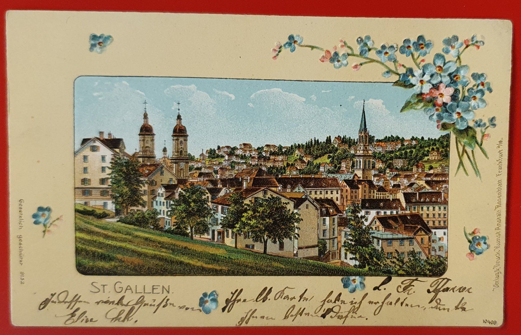 Ansichtskarten: Prägekarte - St.Gallen 1905 – Gebraucht aus Kreuzlingen von Rschweiz1