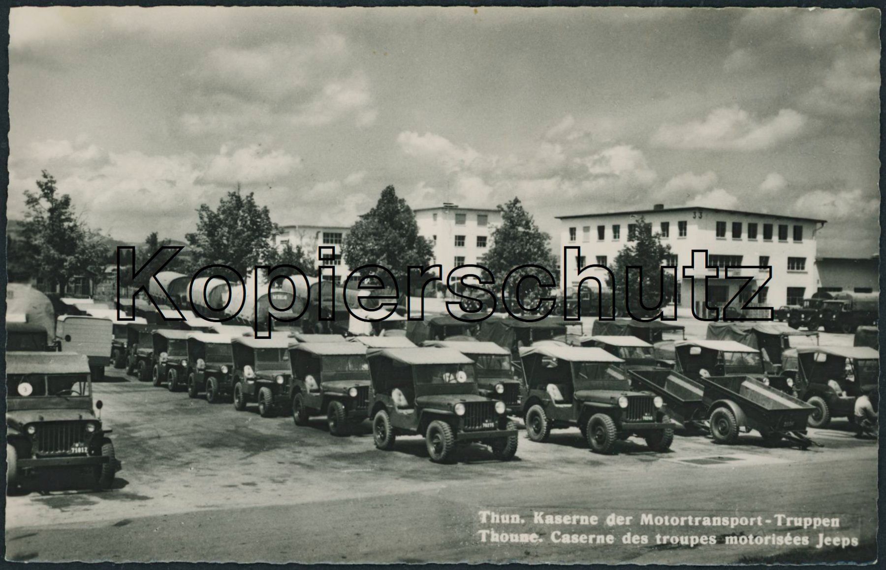 Cartoline postali: BE Thun - Auto - Lastwagen - Militär – Usato da Schindellegi venduto da dolpitz
