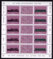 1982_100 Jahre Gotthardbahn im Kleinbogen_Dampflok+Re 6/6 **