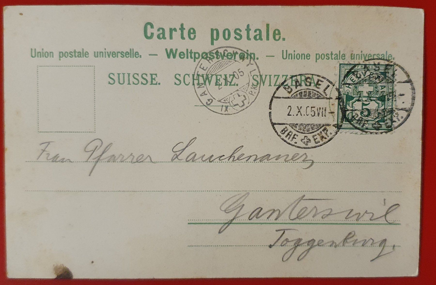 Cartoline postali: Basel 1905 - Historisches Museum – Usato da Kreuzlingen venduto da Rschweiz1 1