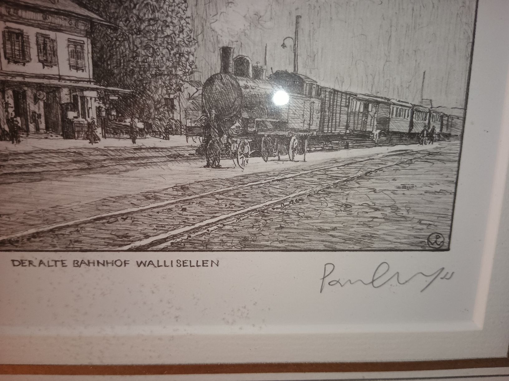 Dipinti: Bild des alten Bahnhofs Wallisellen – Usato da Zürich venduto da Mitzi6 3