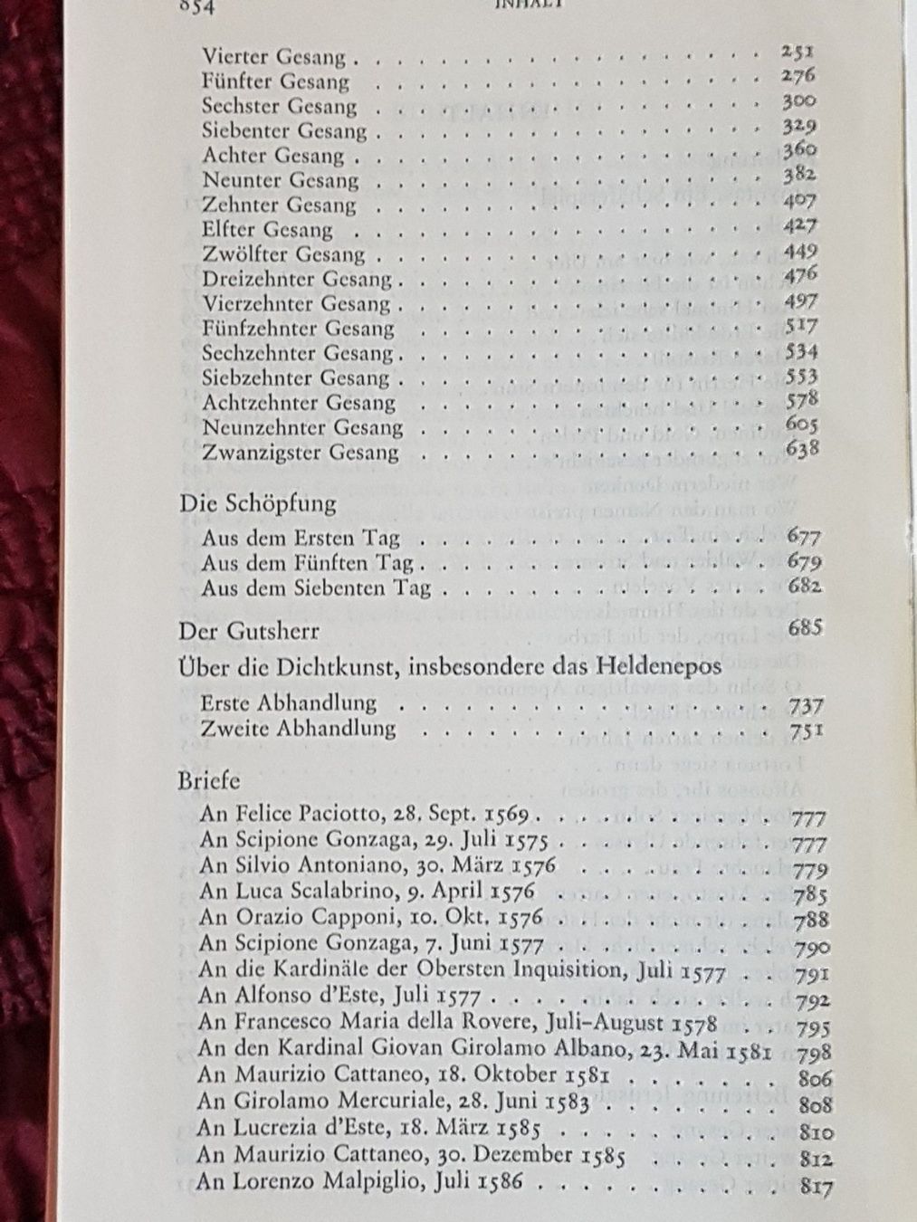 Libri: WERKE UND BRIEFE TORQUATO TASSO – Usato da zürich venduto da gabab 6