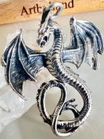 Grosser 3D-Drachenanhänger Silber 925 detailreich & mystisch