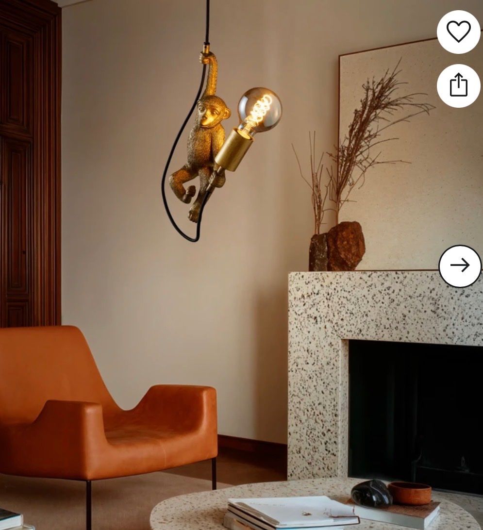 Lustres & lampes de plafonds: Affe Deckenlampe mit Edison Glühbirne -  Monkey Light – D'occasion à Zürich par maral787 3