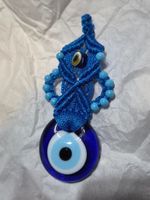 Nazar Boncuk Auge 12 cm Tür-Anhänger aus Makramee Glasperle