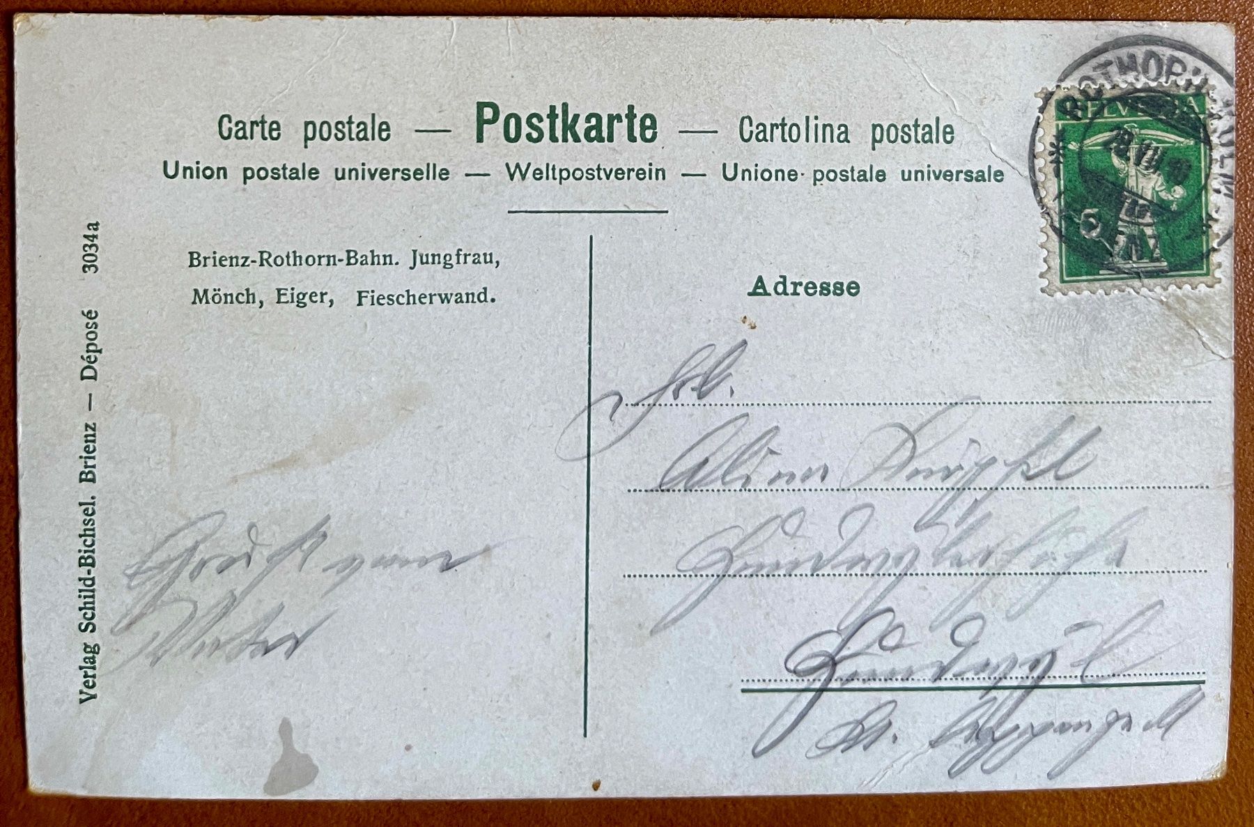 Cartoline postali: Rothorn - Kulm  1910, Animation – Usato da Lutry venduto da Ediego 1