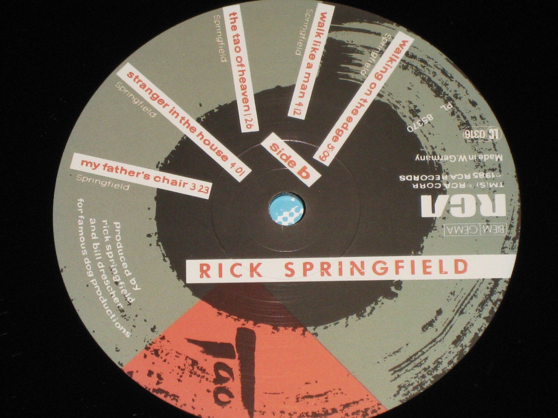 Vinyles: LP - RICK SPRINGFIELD - TAO – D'occasion à Steckborn par Quo7 2