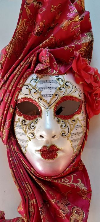 Original Venezianische Maske *Rot Sidera* (Neu (gemäss Beschreibung ...