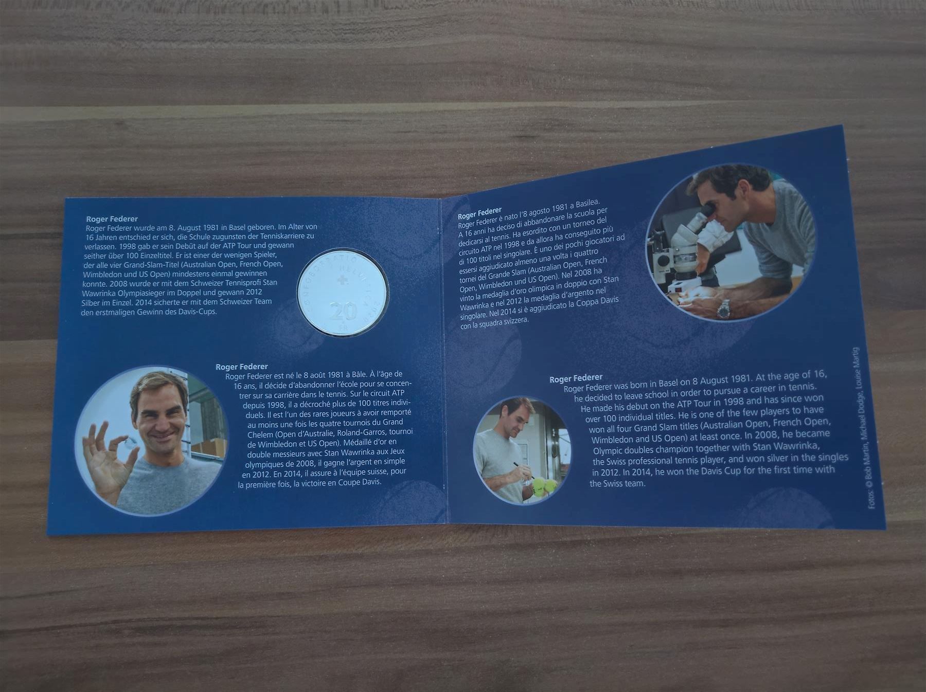 Tutti le monete: 20 Fr. Silber Sondermünze Roger Federer – Nuovo e nell'imballaggio originale da Rickenbach SO venduto da Bytebull 4