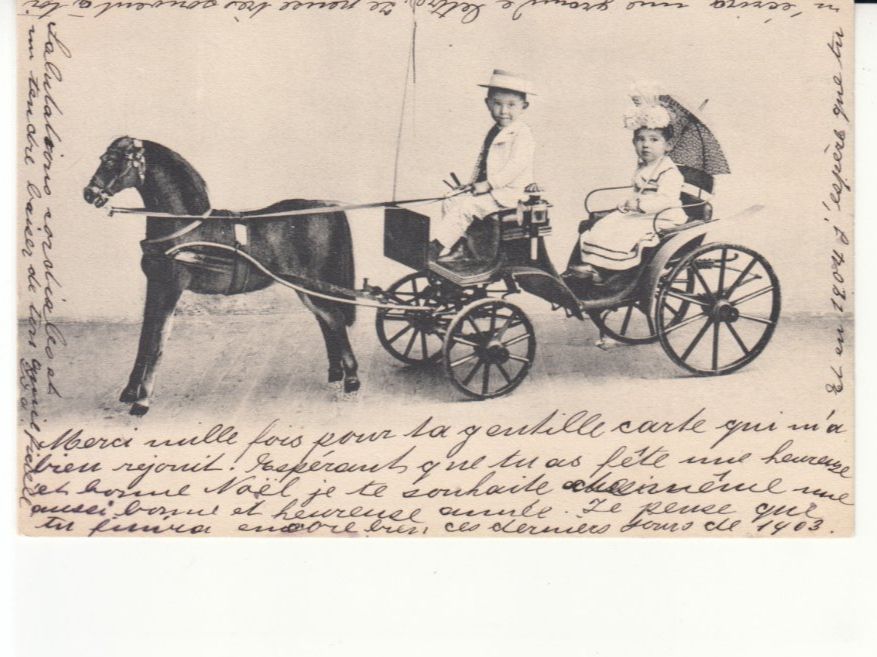 Cartoline postali: Kutsche mit Kinder 1903 – Usato da Bürglen TG venduto da StampGraf