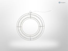 COCCON LED-Ring 3D, Metall, Ø 50 cm x 8 cm