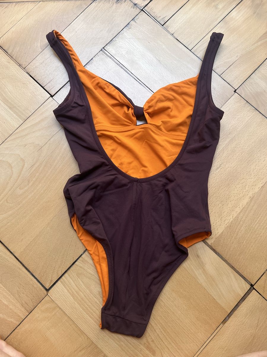 Costumi da bagno & Bikini: Badeanzug Braun-Orange Grösse 36 – Usato da Zürich venduto da romcam 1