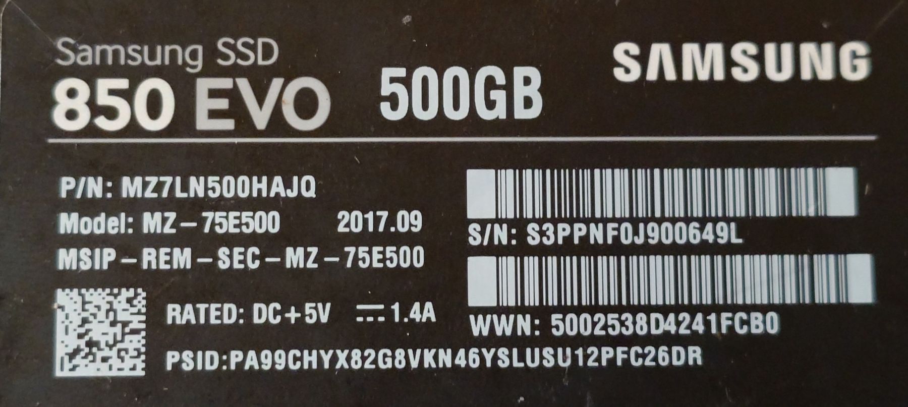 Samsung Dischi rigidi: Samsung 850 EVO | 500GB | 98% | Solid State Drive | Top! – Nuovo (secondo la descrizione) da Ennetmoos venduto da Faders 3