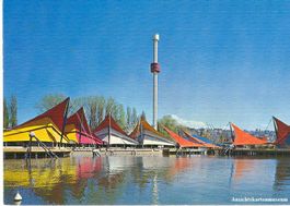 Lausanne EXPO - le port et tour "Spiral" 1964