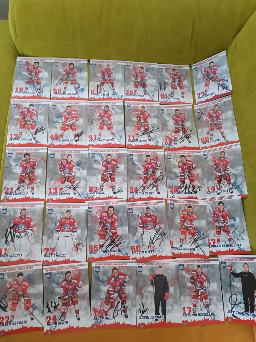 Autografi: 30x Rapperswil-Lakers 2017/2018 - handsigniert – Usato da Menziken venduto da Artographs