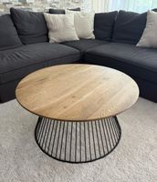 Couchtisch In Naturfarben Holz, Metall 80/80/40 cm
