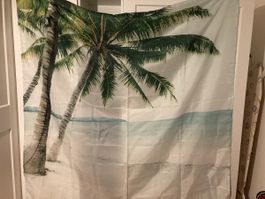 Duschvorhang Palmenmotiv 1.80x1.80m neu